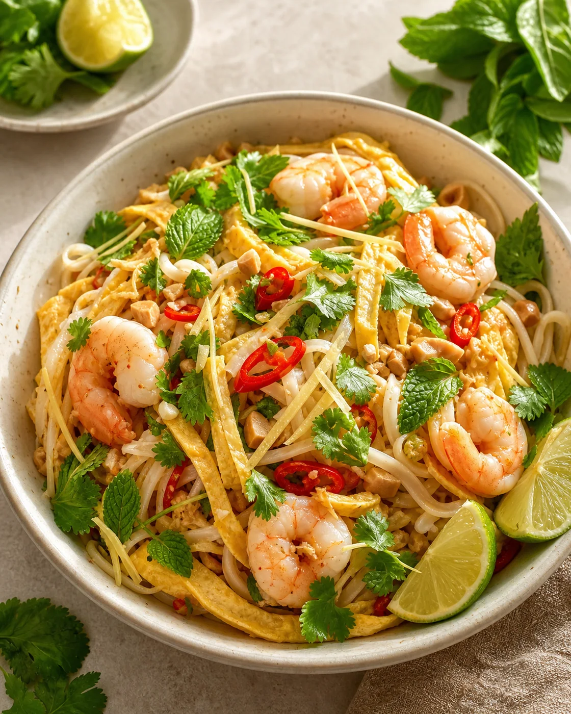Spicy Thai prawn noodles