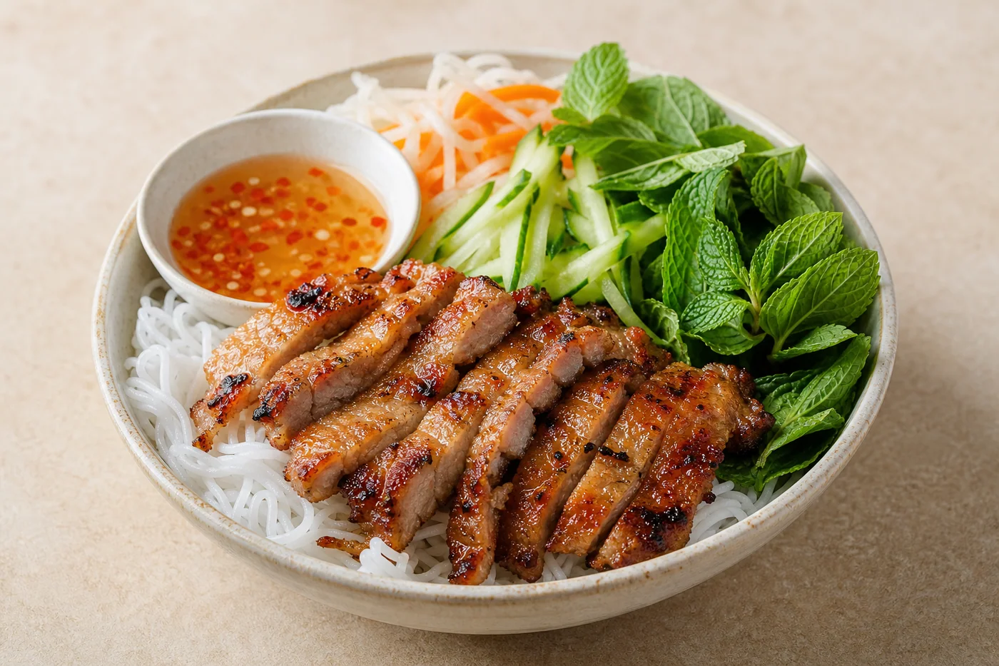 Cerdo a la Brasa Vietnamita (bun-thit-nuong)