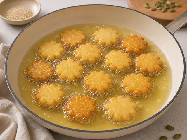 הסר מהחום והוסף בהדרגה את תערובת הדבש והסוּג'וּ לקמח השומני עד שזה דומה לבצק מפורר.