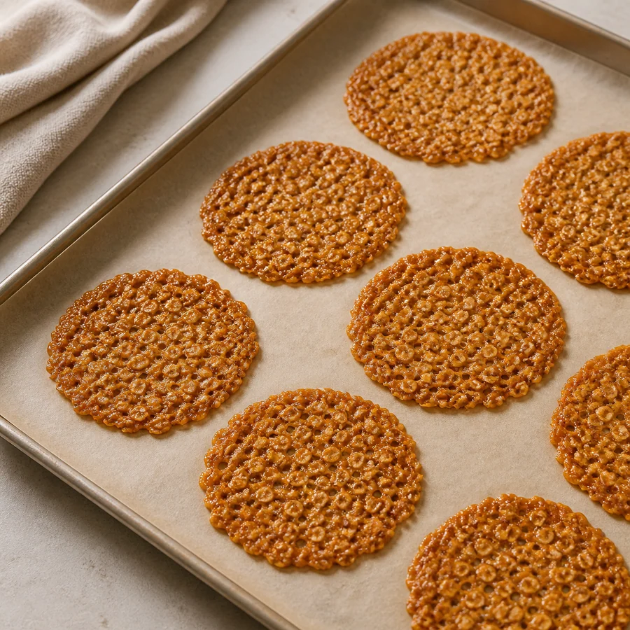 Paso 11 Imagen de preparación de Crispy Lace Cookies