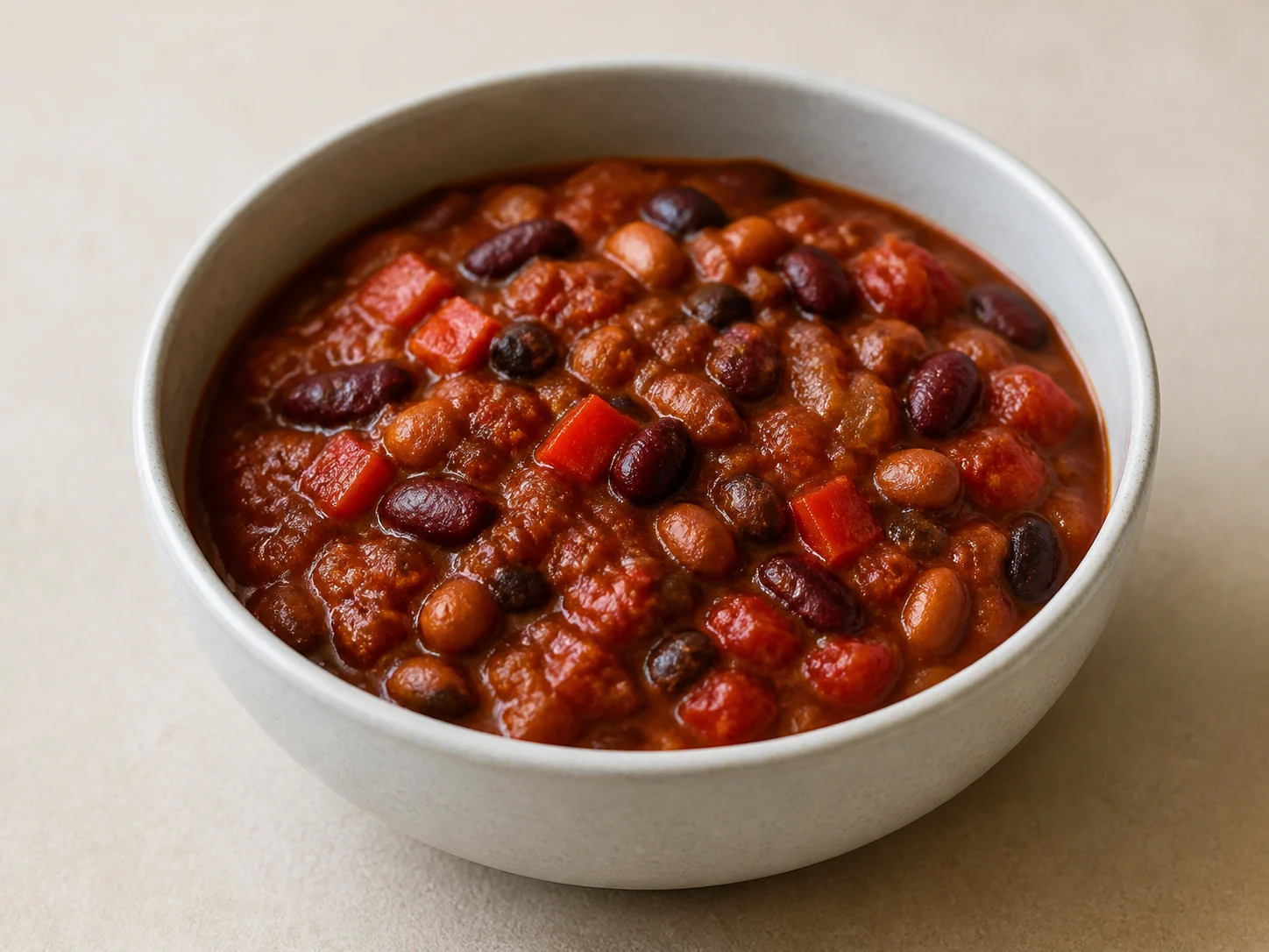 Finished homemade dish: Hearty Vegan Bean Chili