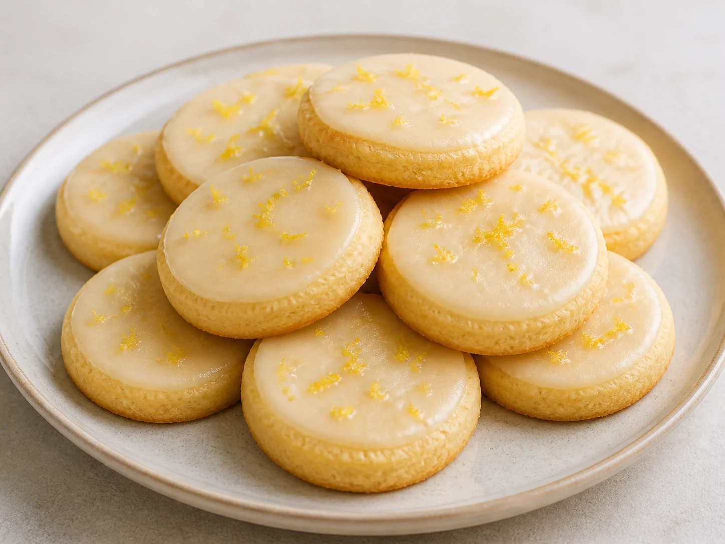 Finished homemade dish: Buttery Lemon Shortbread Cookies
