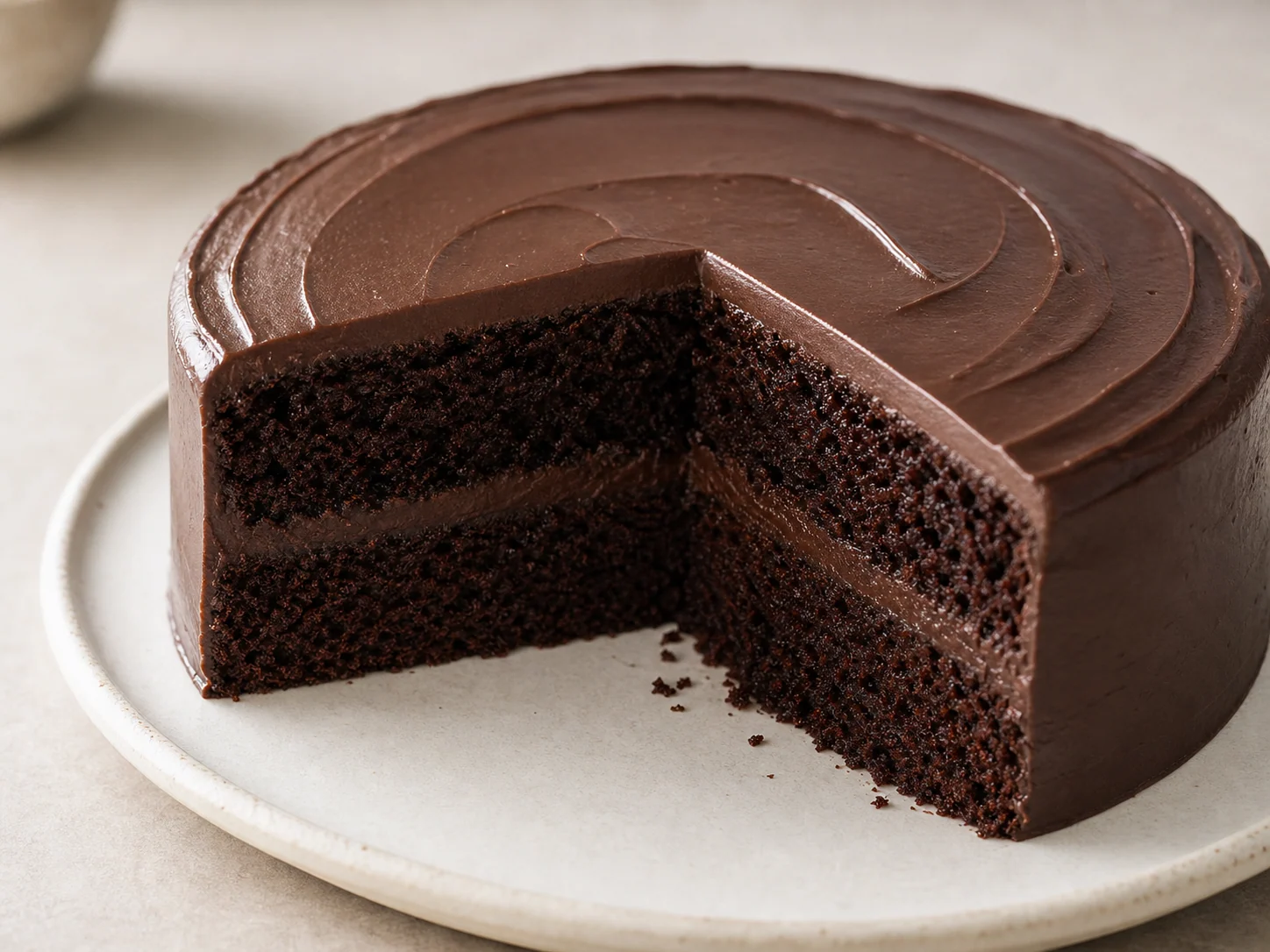 Decadent Chocolate Cake as a ready-made homemade dish