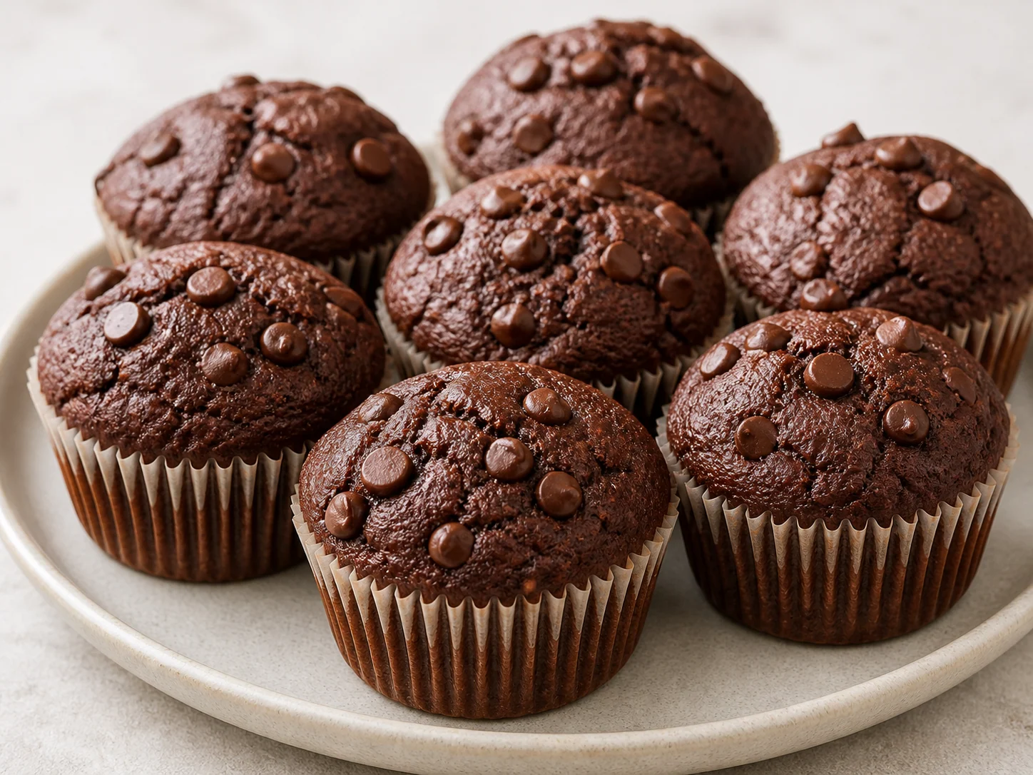 Moist Chocolate Almond Butter Muffins כמנה ביתית מוכנה