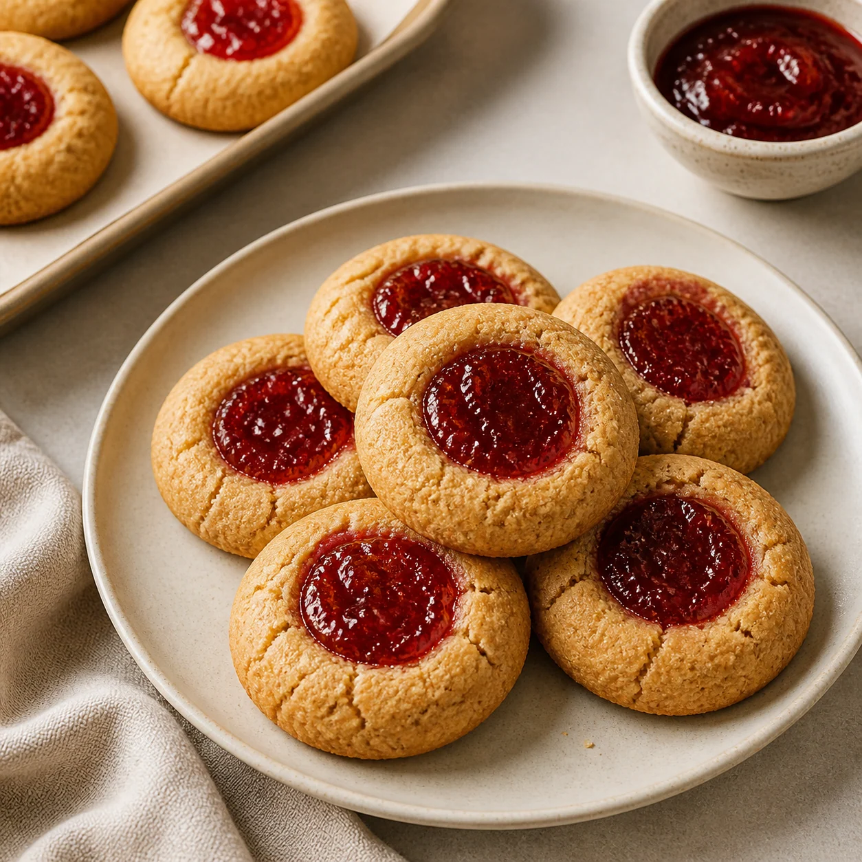 Chewy Strawberry Jam Cookies as a ready-made homemade dish
