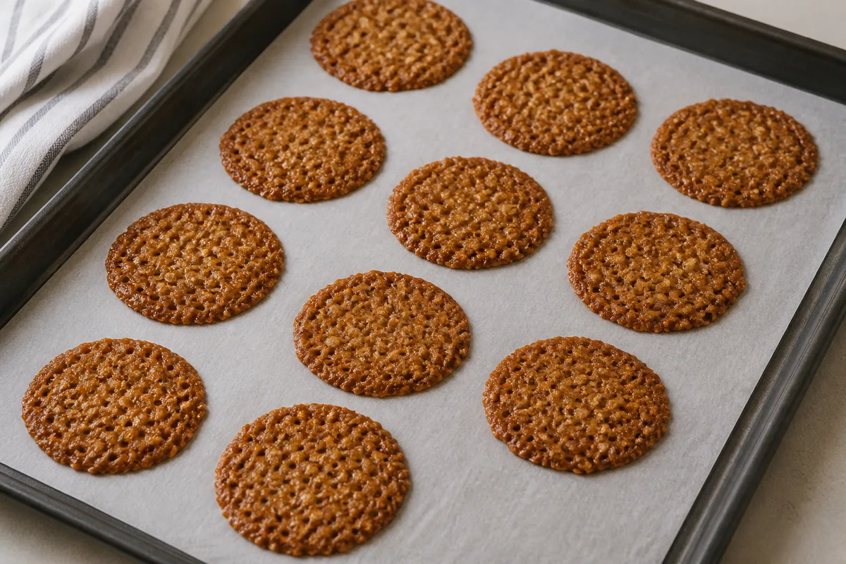 Foto del paso 10 de preparación de galletas de encaje crujientes con chocolate