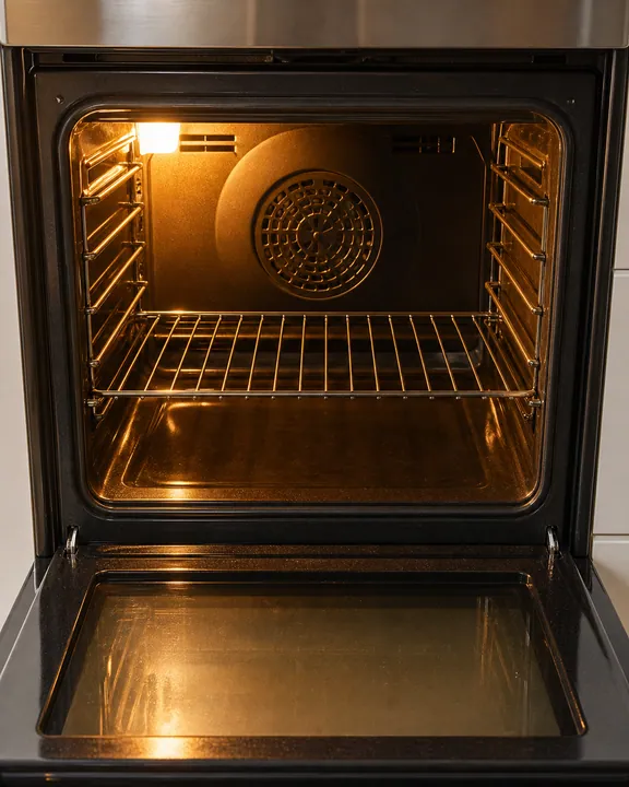 Horno caliente listo para hornear la cazuela