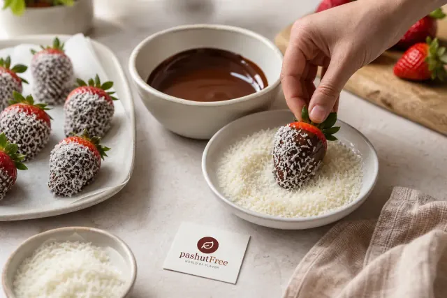 Nueva imagen de preparación de fresas cubiertas de chocolate, paso 3