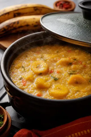 Preparation step 5 for Savory Plantain Porridge with Smoked Fish