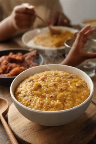 Preparation step 7 for Savory Plantain Porridge with Smoked Fish