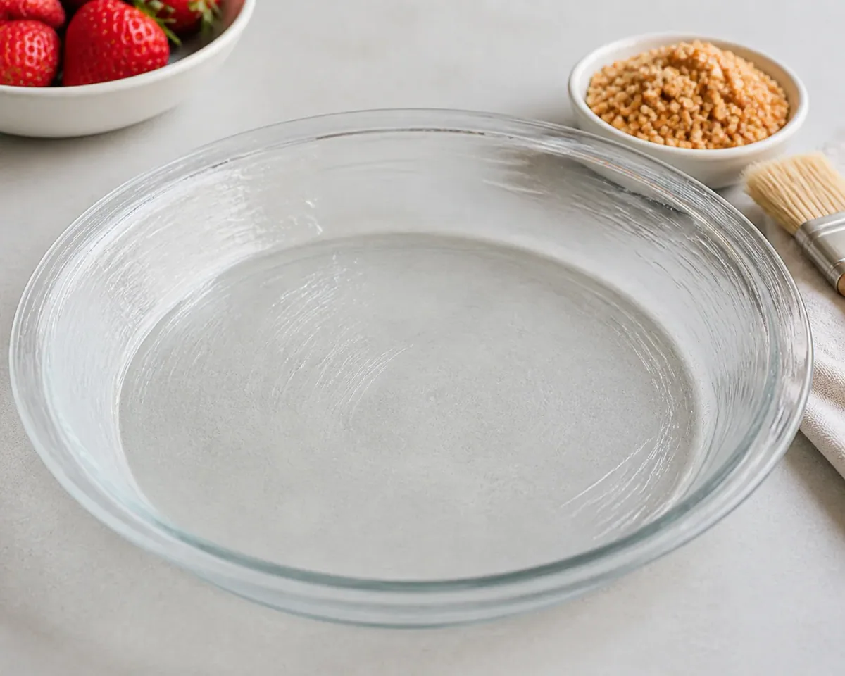 Pie pan lightly greased and ready for crust
