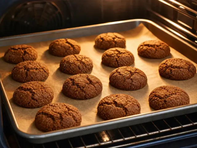 עוגיות דלעת ומולסה נאפות בתנור